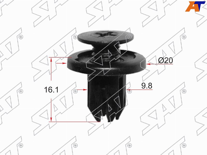 Клипса крепежная SAT ST-KJ-048 (Продажа по 10шт)