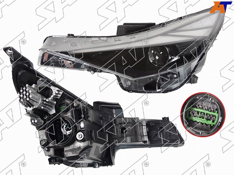 Фара Hyundai Elantra 20-23 (Слева / Галоген / ДХО / С электрокорректором)