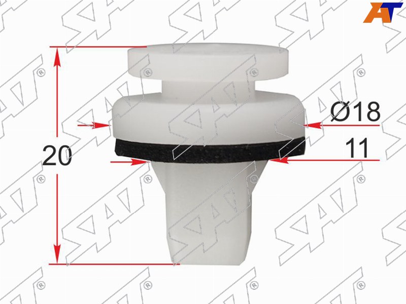 Клипса крепежная FORD (Продажа по 10шт)