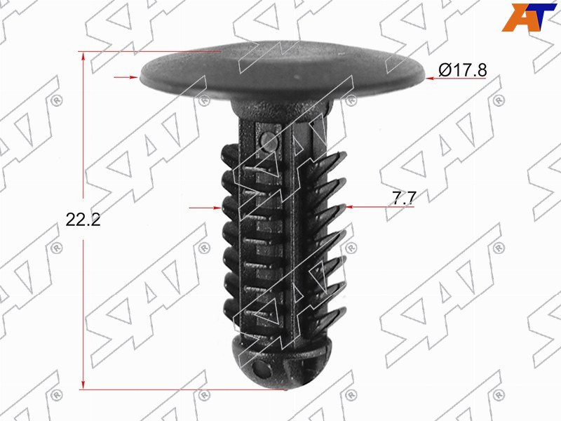 Клипса защиты бампера GM (Продажа по 10шт)