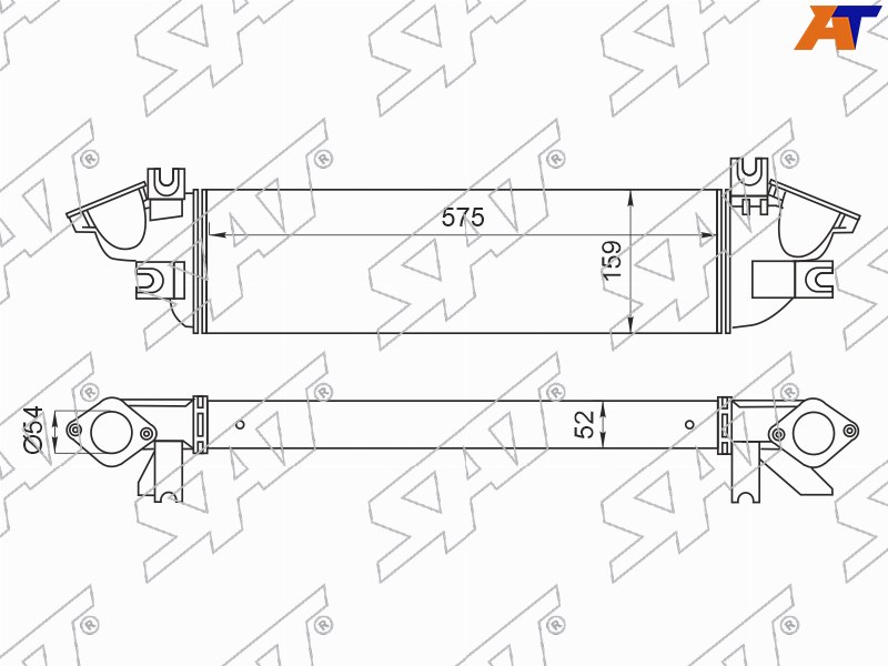 Радиатор интеркулера Mitsubishi L200 15-  / Pajero Sport 16-21