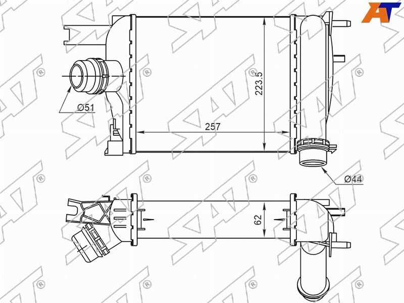 Интеркулер Renault Arkana 18- / Duster 21-