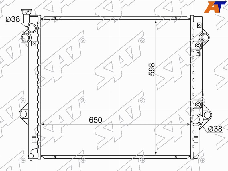 Радиатор Toyota Land Cruiser Prado (J120) 02-09 / Lexus GX 02-09