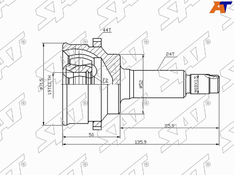 Шрус (Спереди / Наруж) Mazda Demio 96-02
