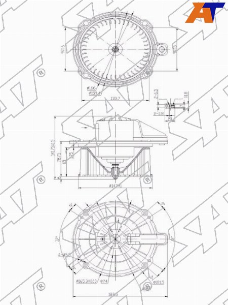Мотор отопителя салона (24,00 / Левый руль) Isuzu ELF NPR\NQR 06-12