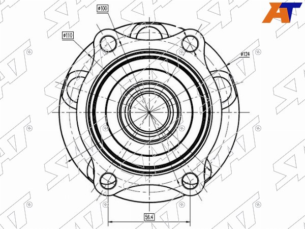 Ступичный узел Subaru Legacy 09-13 / Forester 07-16 (Справа=Слева / Сзади)