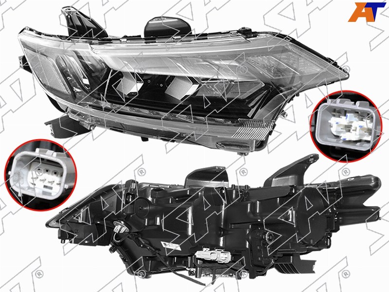 Фара Mitsubishi Outlander 18-22 (Справа / LED / ДХО / С электрокорректором)