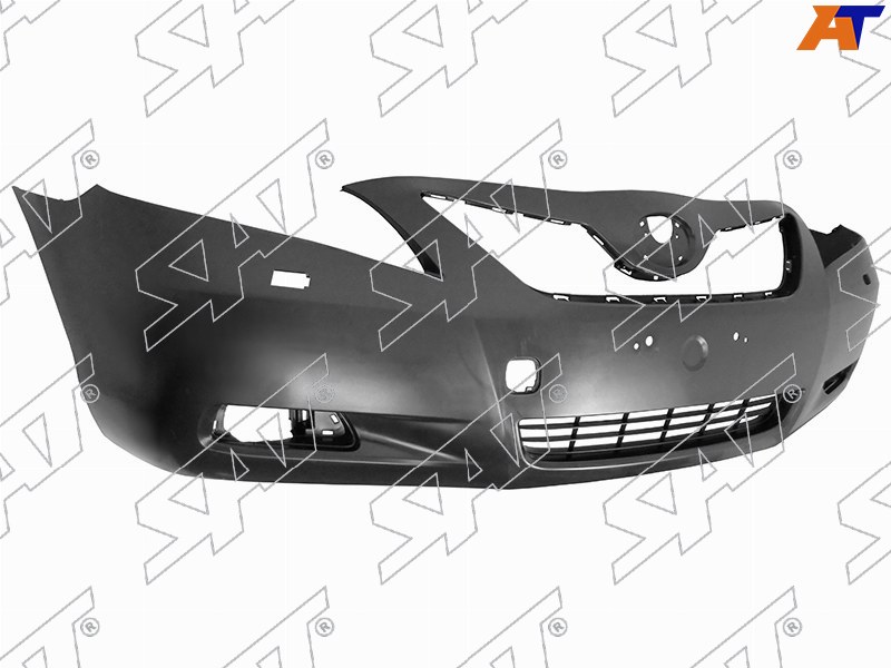 Бампер передний Toyota Camry (XV40) 06-09  / Camry USA 06-08 (Под омыватели фар / Под ПТФ)