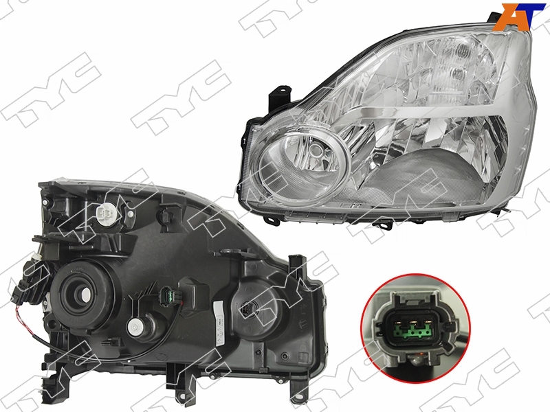 Фара Nissan X-Trail 07-11 (Слева / Галоген / С электрокорректором)