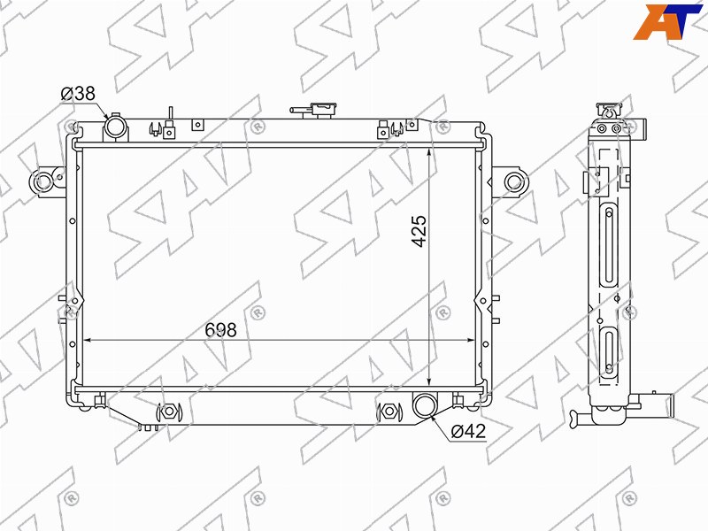 Радиатор Toyota Land Cruiser (J100) 98-07 / Land Cruiser Cygnus 98-07