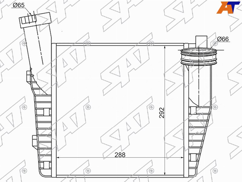 Радиатор интеркулера Audi Q7 05-15  / Volkswagen Touareg 02-18