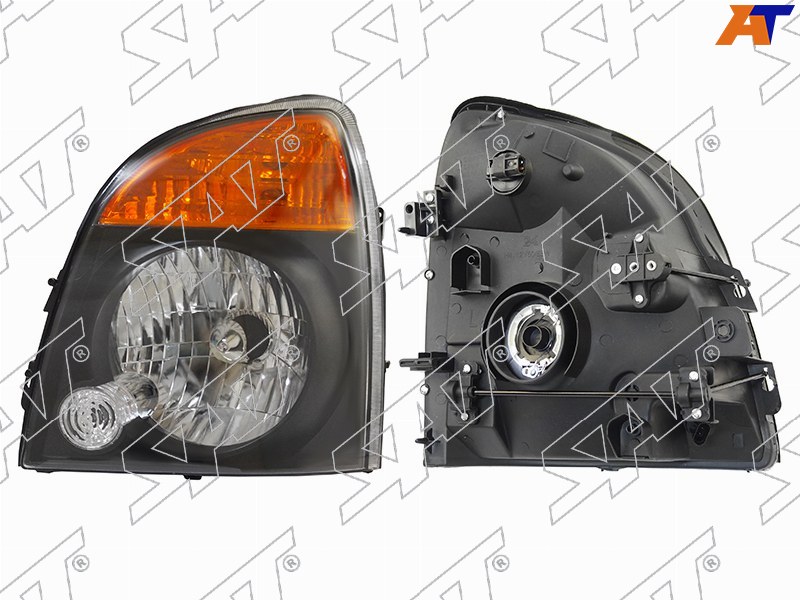 Фара Hyundai Porter 12-18 (Слева / Галоген / Ручная регулировка / Чёрная)