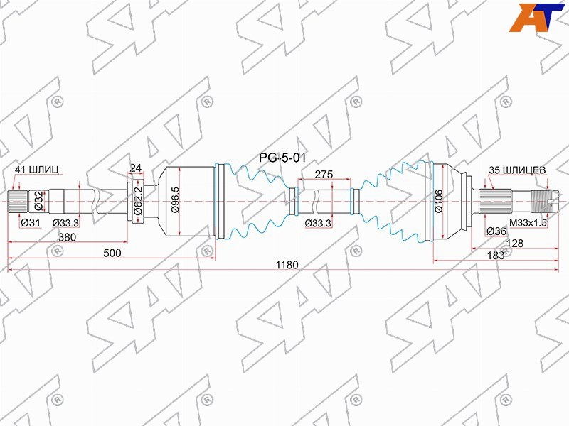Привод в сборе FR RH PEUGEOT BOXER III 06- /CITROEN JUMPER III 06- /FIAT DUCATO III 06-