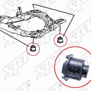 Сайлентблок подрамника Honda Accord 08-13  / Acura TSX 08-14