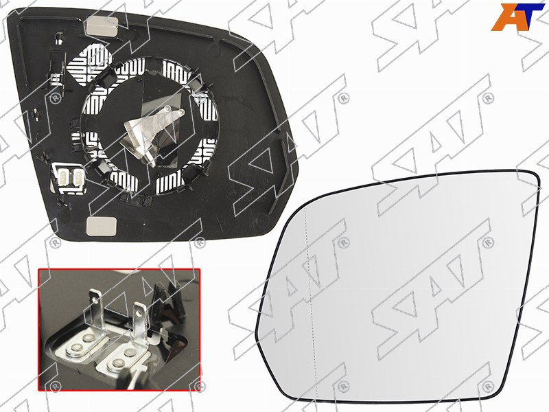 Полотно зеркала Mercedes-Benz M-Class 08-11 / GL-Class 09-12 (Слева / Обогрев / асферическое)