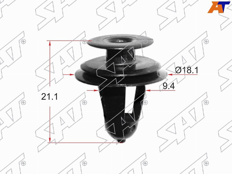 Клипса крепежная SAT ST-KJ-018 (Продажа по 10шт)