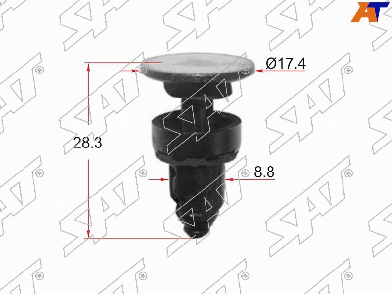 Клипса крепежная SAT ST-KJ-1069 (Продажа по 10шт)