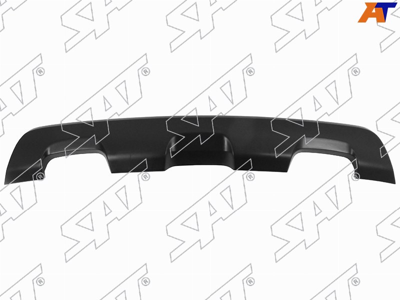 Накладка бампера Dacia Sandero Stepway 12-16 / Renault Sandero Stepway 14-22 (Сзади / черная)
