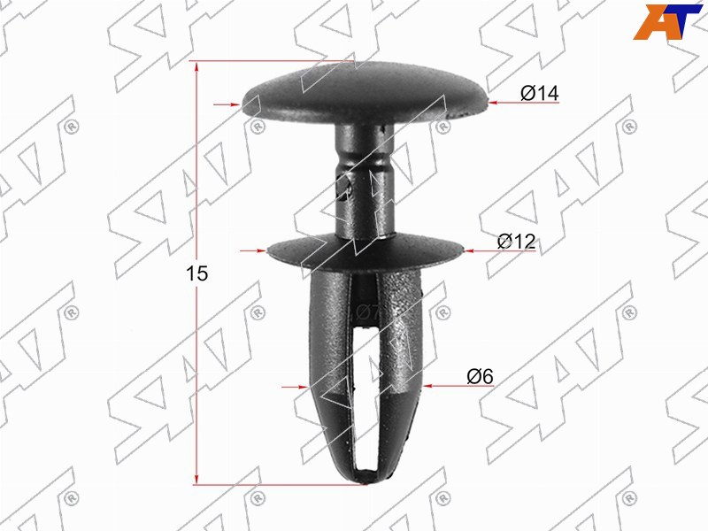 Клипса защиты бампера GM /DAEWOO (Продажа по 10шт)