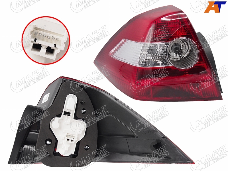 Фонарь задний Renault Megane 02-06 (Слева / 4D SED / с платой)