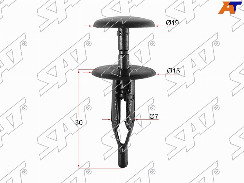 Клипса защиты бампера GM (Продажа по 10шт)