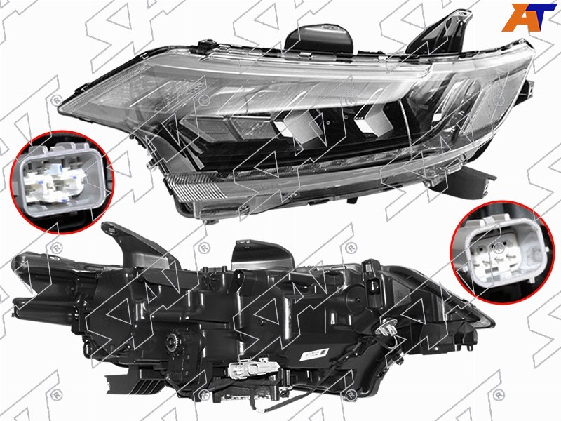 Фара Mitsubishi Outlander 18-22 (Слева / LED / ДХО / С электрокорректором)