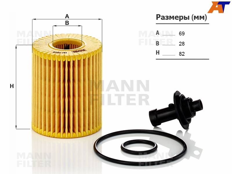 Фильтр масляный Toyota Avensis (T250,T270) 03-18  / Corolla 06-13
