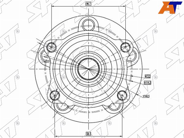 Ступичный узел задн. CITROEN C-CROSSER /MMC OUTLANDER /PEUGEOT 4007 4WD 07-