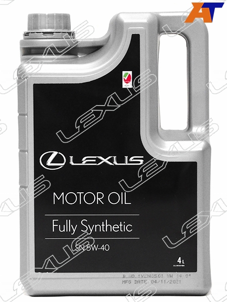 Масло моторное LEXUS (пластиковая канистра) 5W-40 SN 4Л (Синтетика) ОАЭ