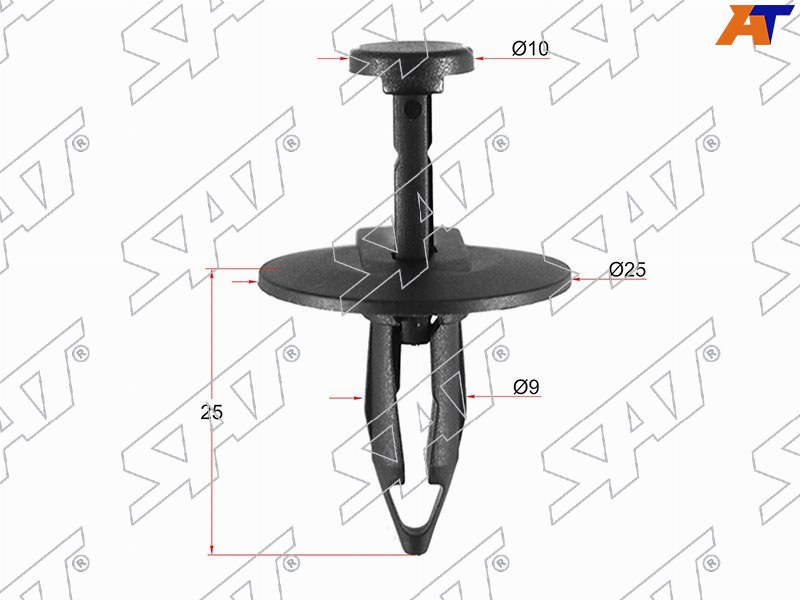 Клипса крепёжная FORD /CHRYSLER (Продажа по 10шт)