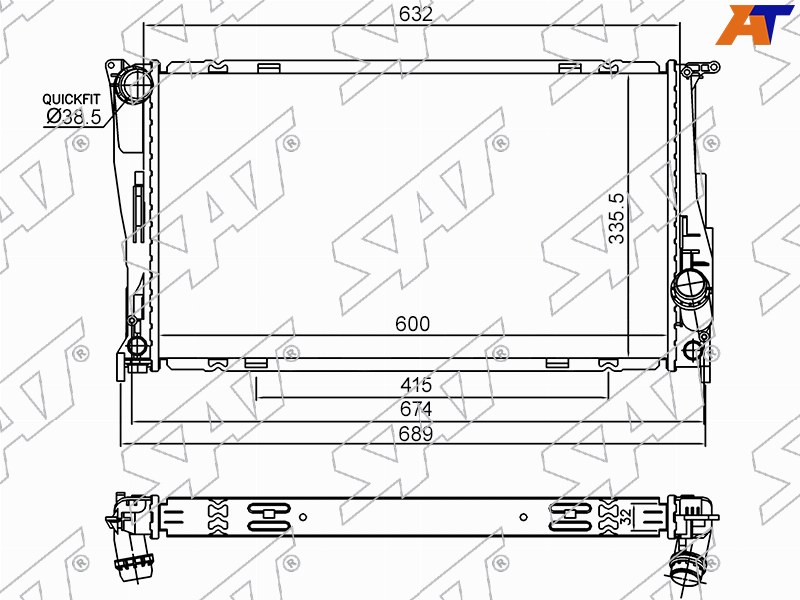 Радиатор BMW 1-Series 07-12 / 3-Series 08-14