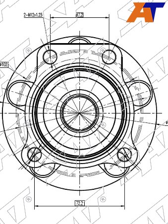 Ступичный узел перед SUBARU FORESTER SH,SJ  / IMPREZA GH  / LEGACY BP,BL,BM,BR