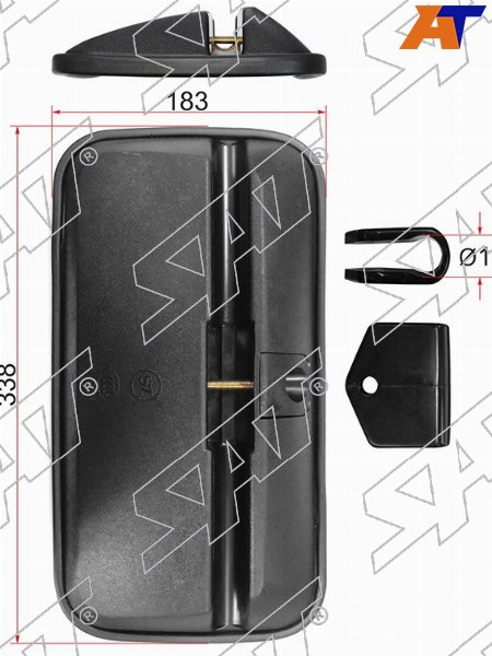 Зеркало Isuzu ELF NPR\NQR 84- (ISUZU NKR,NPR  (338x183mm))