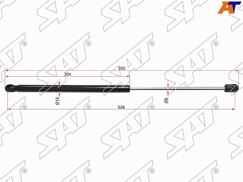 Амортизатор крышки багажника Nissan Qashqai 13-22 (Справа=Слева)