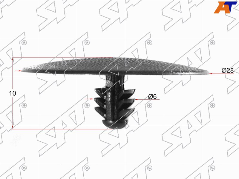 Клипса крепления обшивки капота NISSAN SENTRA (Продажа по 10шт)