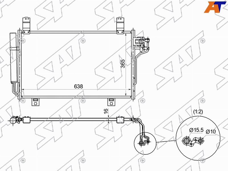 Радиатор кондиционера Mazda 3 13-19  / 6 12-