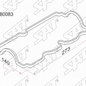 Прокладка клапанной крышки DW Matiz /Tico 0.8 (F8CV) 98-, CH Spark 0.8 05-