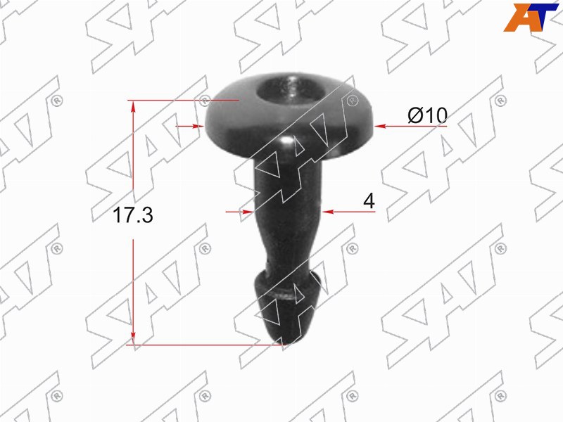 Клипса крепежная SAT ST-KJ-695 (Продажа по 10шт)