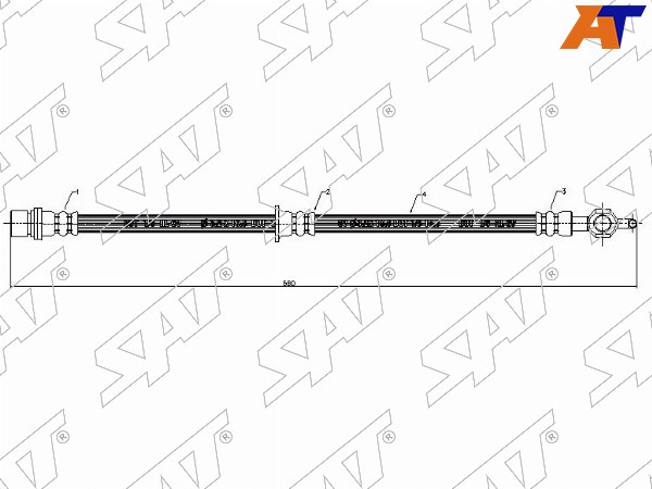 Шланг тормозной задний (Таиланд) TOYOTA CARINA ED /CELICA /CORONA EXIV /CURREN 95-98 LH=RH