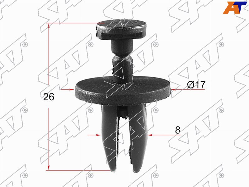 Клипса защиты бампера GM (Продажа по 10шт)