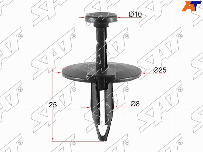 Клипса защиты бампера GM /FORD (Продажа по 10шт)