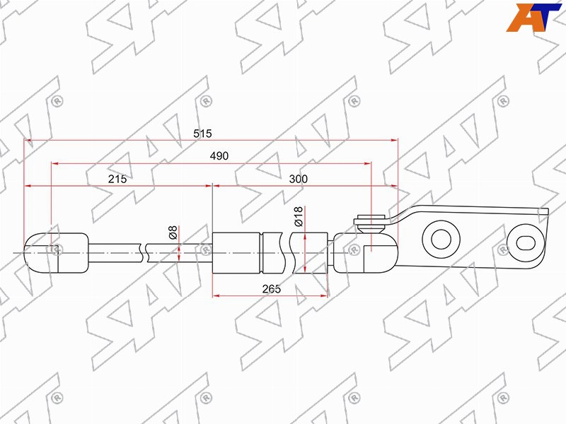 Амортизатор крышки багажника Nissan AD 99-02 / Wingroad 99-05 (Справа)