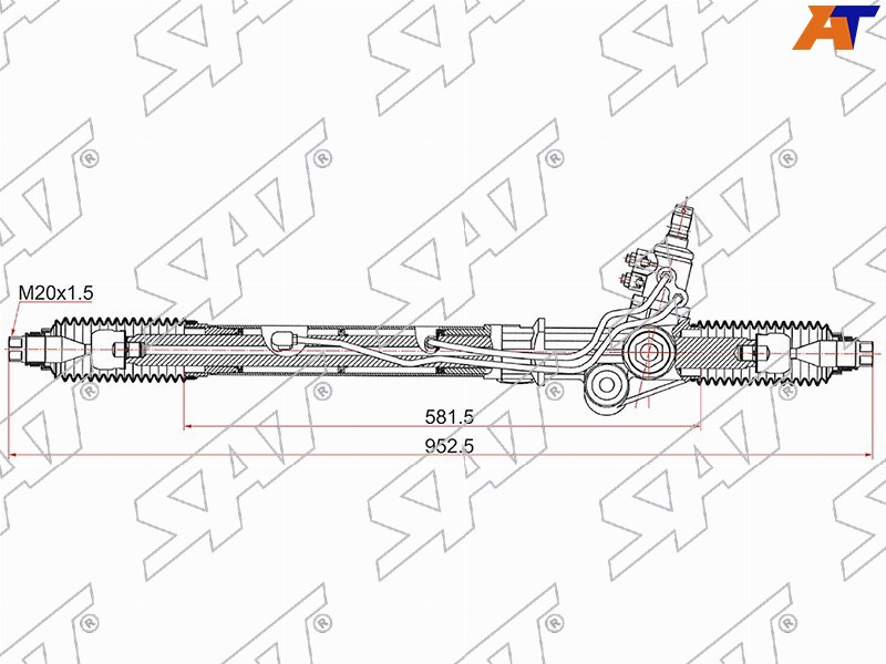 Рейка рулевая Toyota Land Cruiser Prado (J90) 96-02  / 4Runner 95-02 (правый руль)