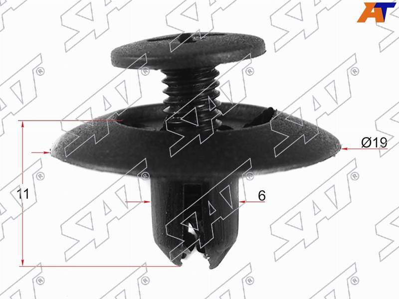 Клипса защиты бампера MAZDA (Продажа по 10шт)