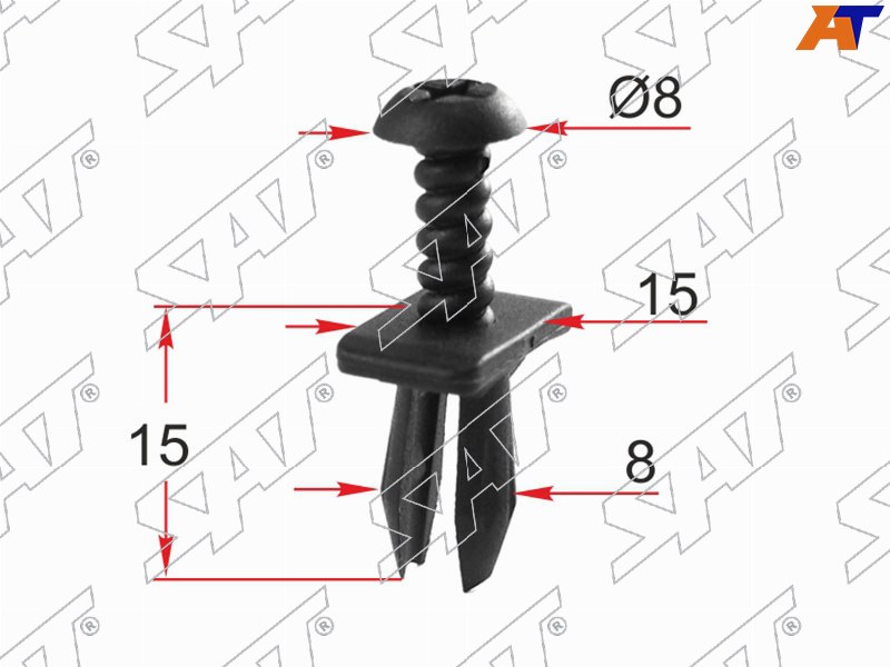 Клипса крепежная FORD (Продажа по 10шт)