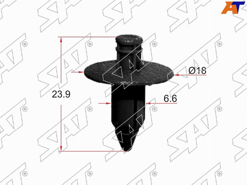 Клипса крепежная SAT ST-KJ-053 (Продажа по 10шт)