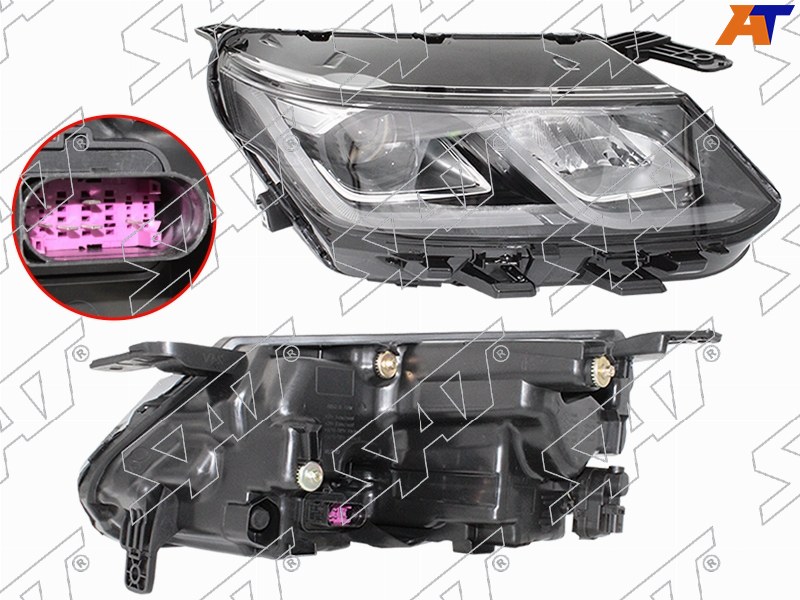 Фара Geely Coolray 18-24  / Belgee X50 23- (Справа / LED / ДХО / С электрокорректором)