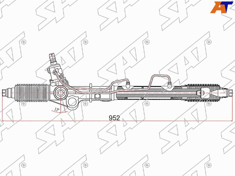 Рейка рулевая Toyota Land Cruiser Prado (J90) 96-02 / 4Runner 95-02 (Левый руль)