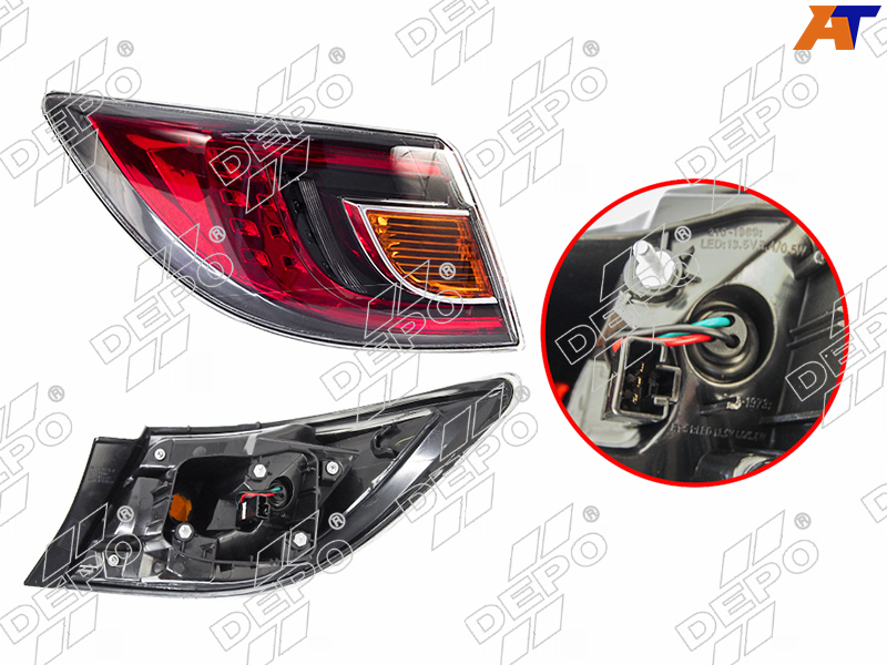 Фонарь задний Mazda 6 07-10 / Atenza 07-09 (Слева / 5D HBK /4D SED)