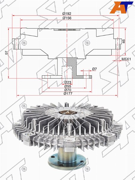 Вискомуфта Mitsubishi Pajero 99-20 / Pajero Sport 96-17
